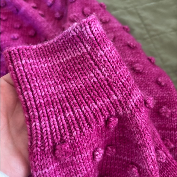 Misha & Puff Popcorn Polo Cardigan in Fuschia SZ 2 - Picture 7 of 11